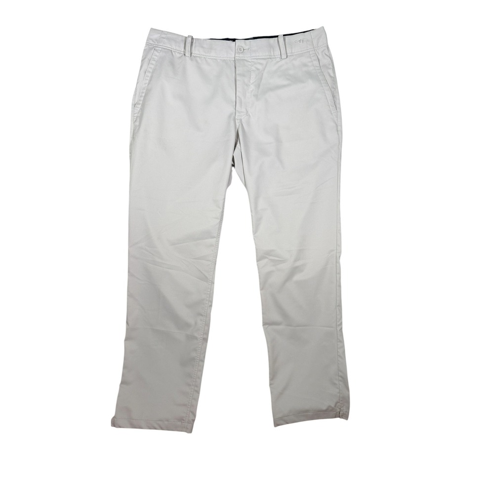 Nike Golf Dri-FIT Mens Pants 36x32 Beige Flat Front Chino‎ AA3318-072 Khaki